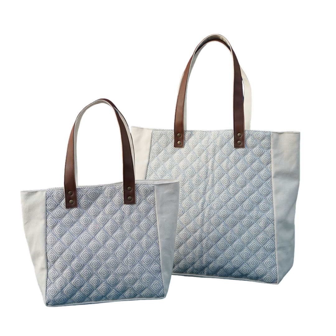 Square Tote bag | Leather Handle - Image 2