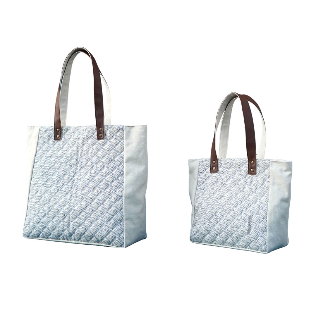 Square Tote bag | Leather Handle - Image 3